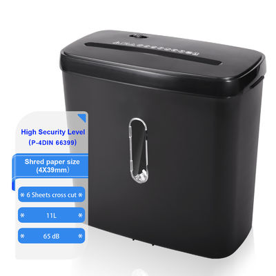 Livello di sicurezza per ufficio elevato P4 Piccola macchina di triturazione a taglio incrociato 11L Capacità di contenitore per uso domestico C502P