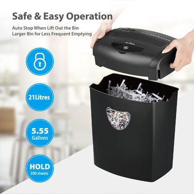21L Basket Commercial Paper Shredder Machine CD218P Carta frantumata CD carta di credito Con protezione da sovraccarico