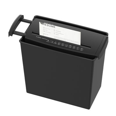 Mini Dimensioni 5 fogli Tritto a strisce Trittatore di carta per uso domestico con cestino da 10 litri