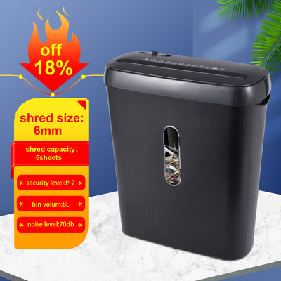 S636B Trittatore di carta a strisce a 6 fogli mini tritare A4 per utente di ufficio a domicilio con contenitore da 8L