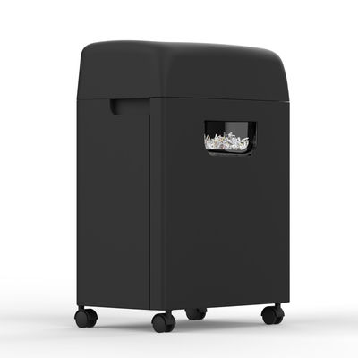 Trituratore di carta pesante 45 minuti 18 fogli Tritura incrociata Cartone di credito per ufficio Trituratori da 20 litri con 4 caster