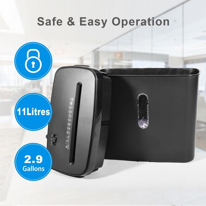 Documenti elettrici a taglio incrociato Macchina di distruggere carta C502P 6 fogli tritare carte di credito con 11L mini cestino 5