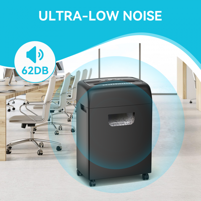 C281P Teso 20L Trinciatore di carta a taglio incrociato 4*33mm Trinciatore di fogli P-4 di livello di sicurezza 18 4